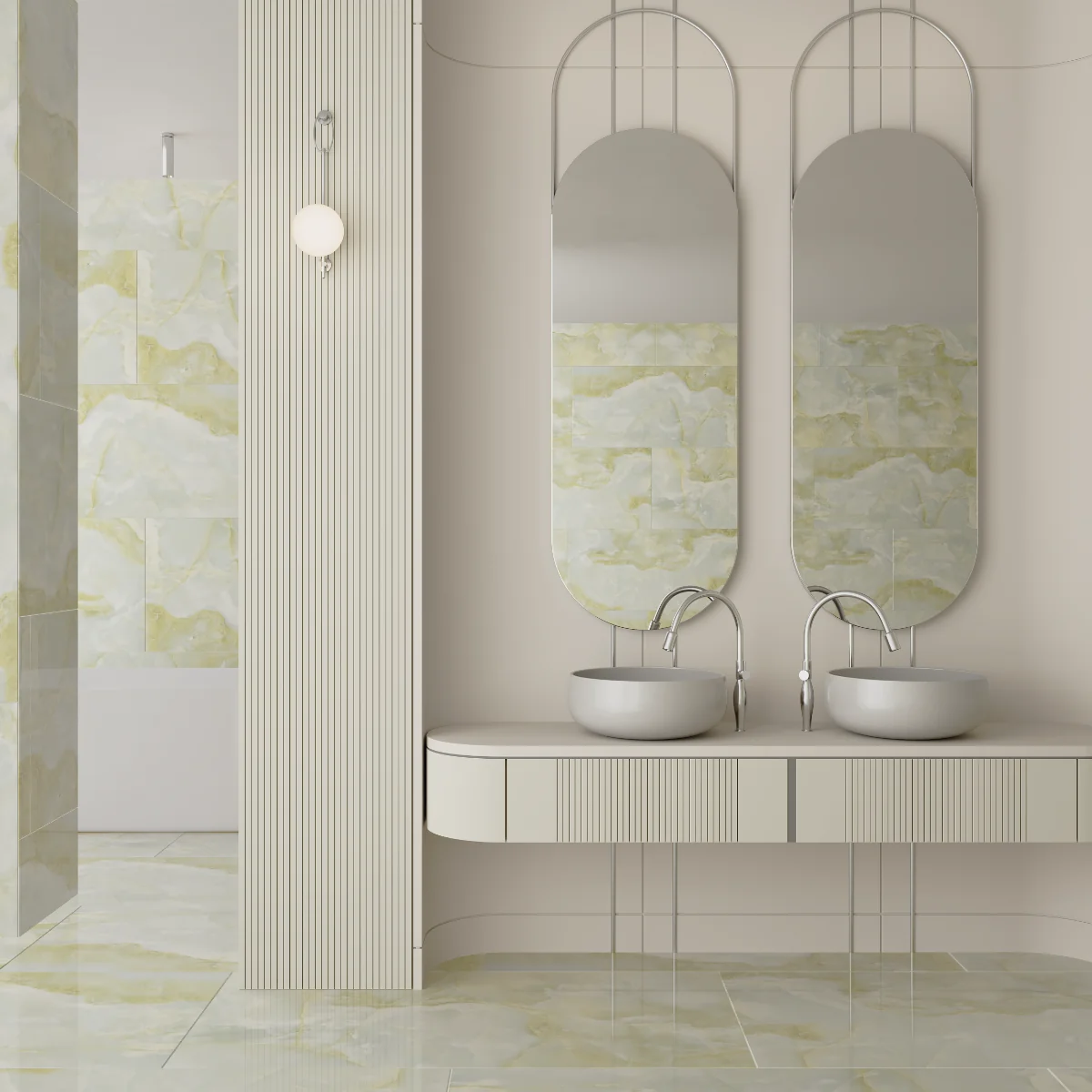 Gresie Portelanata Rectificata Onyx Emerald 60X120 Lucioasa