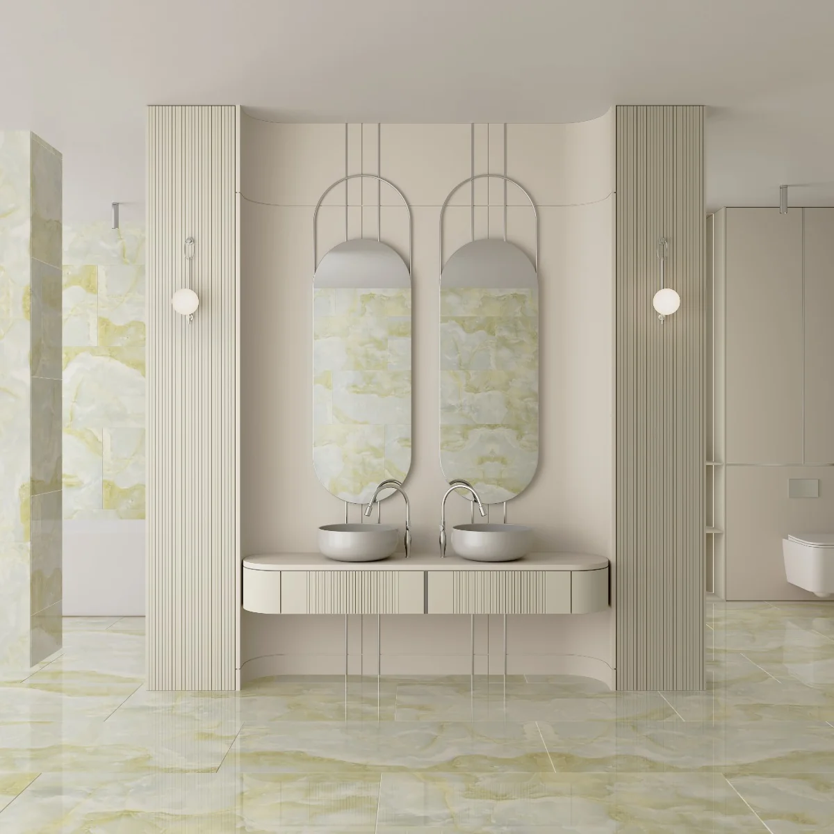 Gresie Portelanata Rectificata Onyx Emerald 60X120 Lucioasa