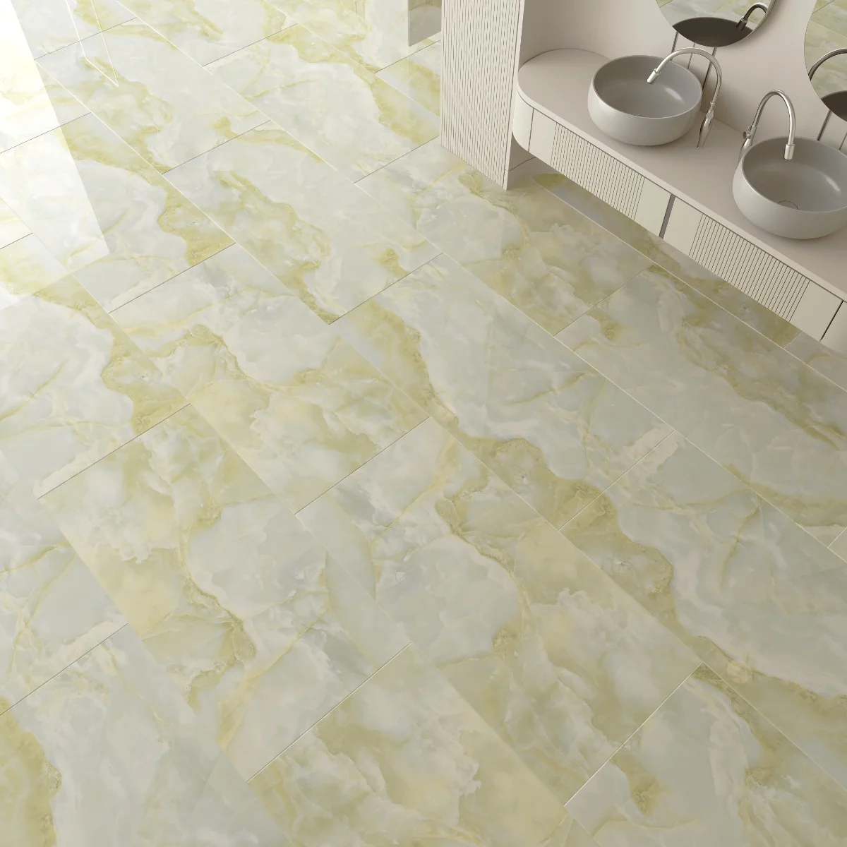 Gresie Portelanata Rectificata Onyx Emerald 60X120 Lucioasa