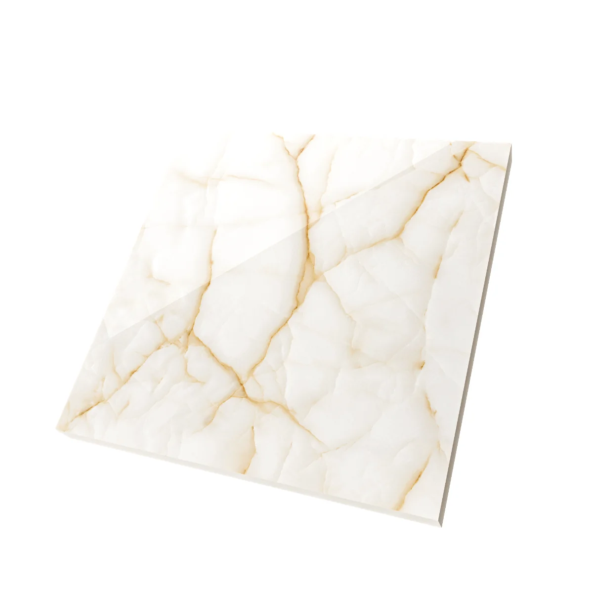 Gresie Exterior / Interior Portelanata Vento Beige 60 x 60 Cm Lucioasa Rectificata Tip Marmura