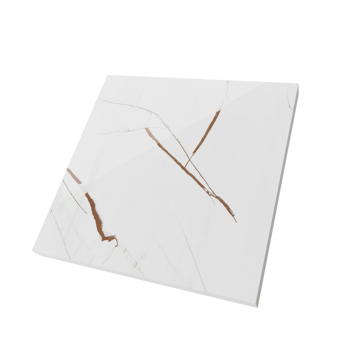 Gresie Exterior / Interior Porțelanată Spider Fanta 60 x 60 cm Lucioasă Rectificată Tip Marmură