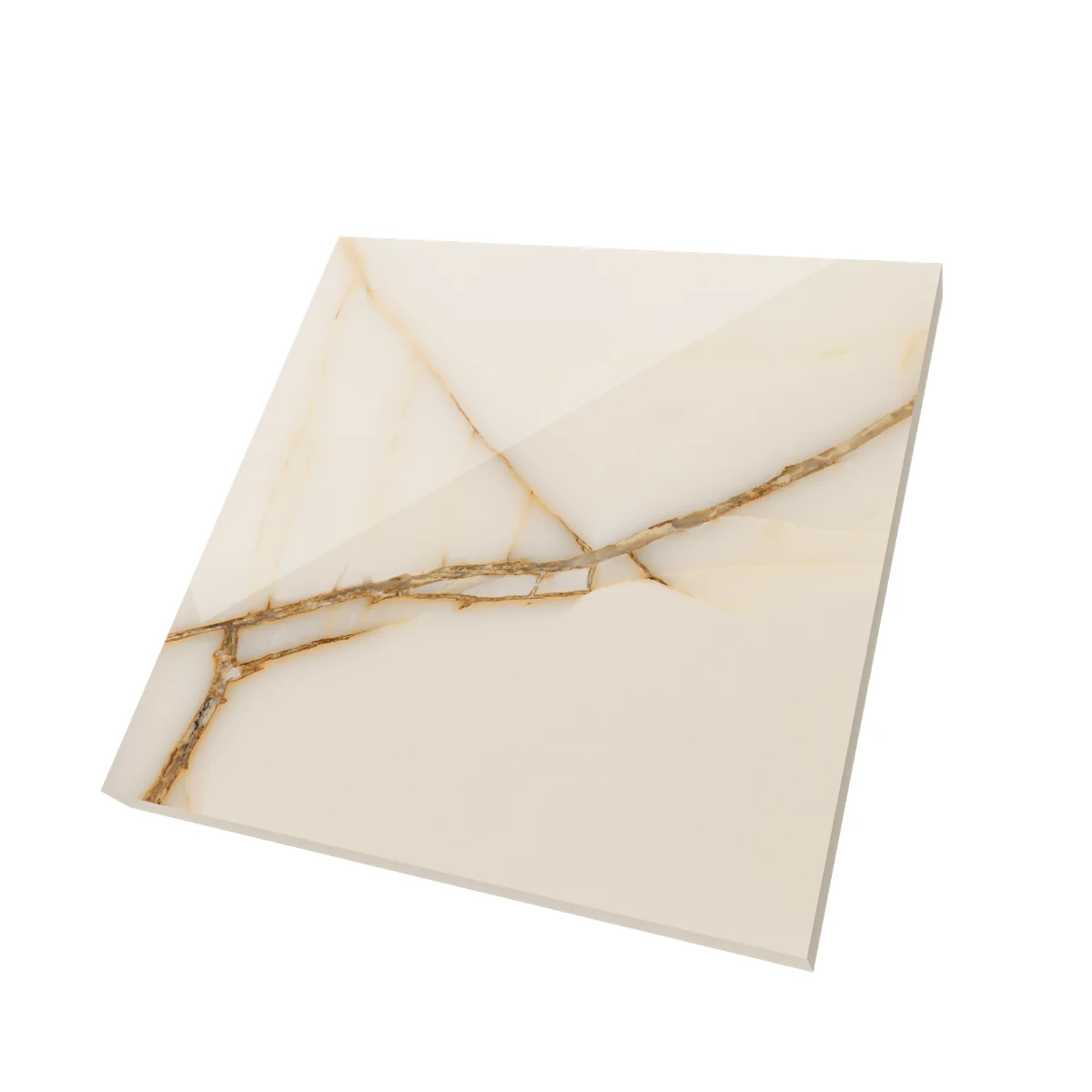 Gresie Exterior / Interior Portelanata Onyx Brown 60 x 60 Cm Lucioasa Rectificata Tip Marmura