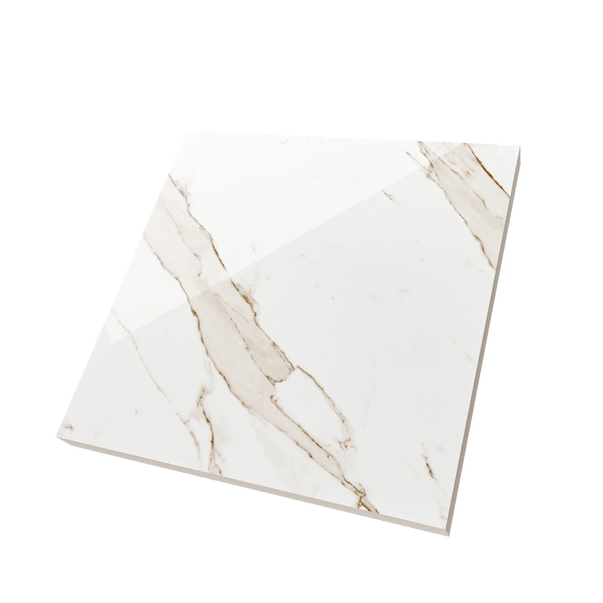 Gresie Exterior / Interior Porțelanată Royal Statuario Grey 60 x 60 cm Lucioasă Rectificată Tip Marmură