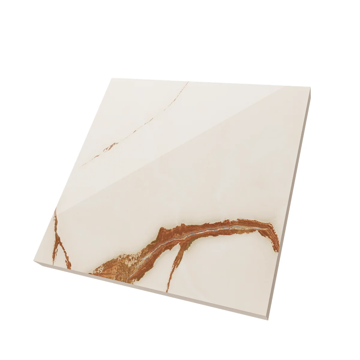 Gresie Exterior / Interior Porțelanată Raw Silk Onyx 60 x 60 cm Lucioasă Rectificată Tip Marmură