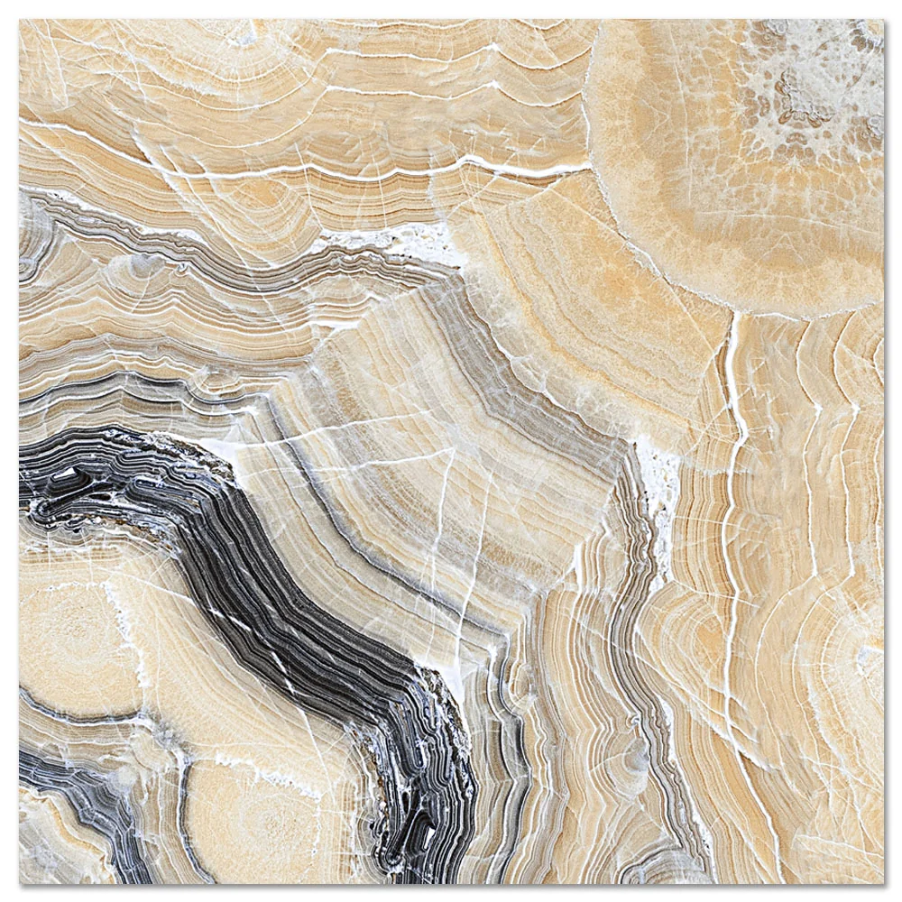 Gresie Exterior / Interior Porțelanată Rich Beige Bookmatch 60 x 60 cm Lucioasă Rectificată