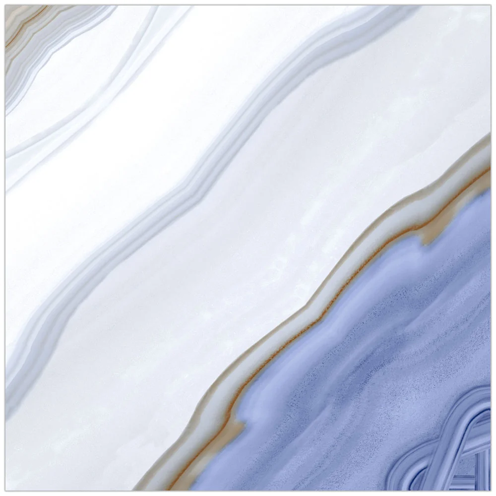 Gresie Portelanata Exterior / Interior Dominica Blue Bookmatch 60 x 60 cm Lucioasa Rectificata