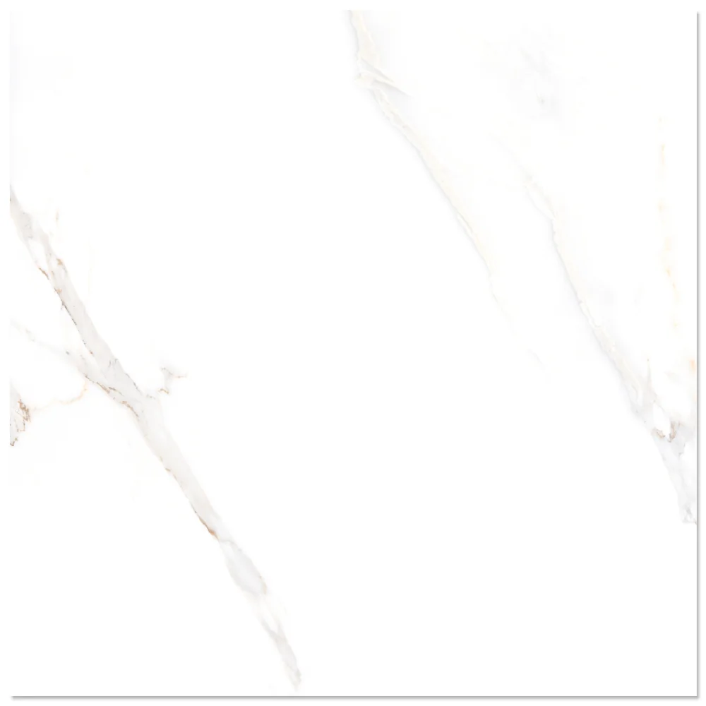 Gresie Exterior / Interior Portelanata Calacatta White 45 x 45 cm Lucioasa Rectificata Tip Marmura