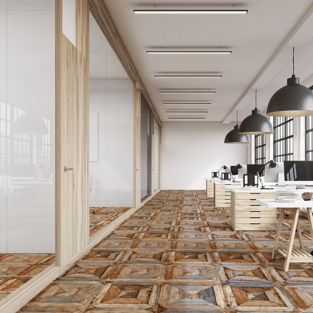 Gresie Tip Parchet Exterior / Interior Rustic Wood 45 x 45 cm Mata Portelanata