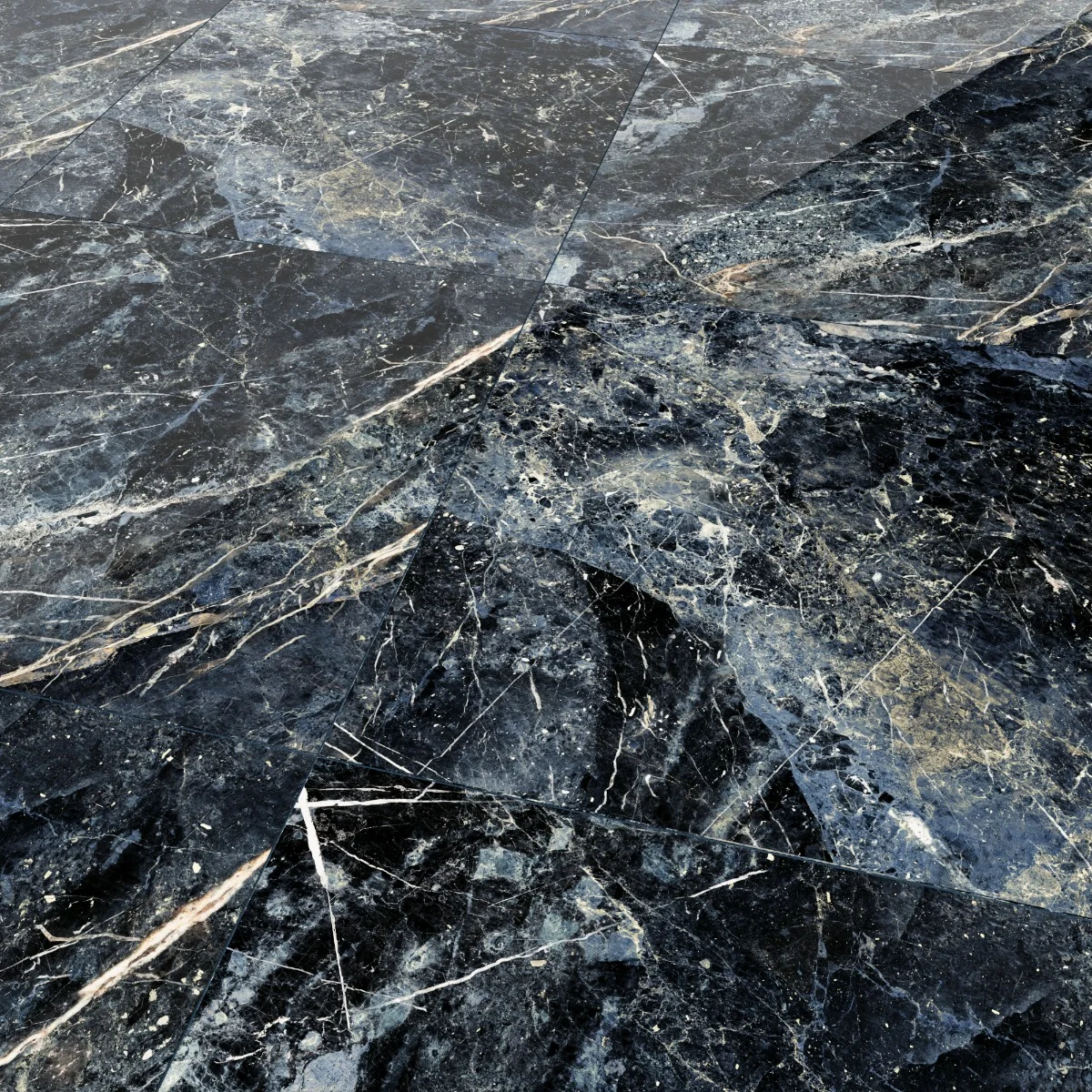 Gresie Exterior / Interior Porțelanată Ultramarine Blue 58 x 58 cm Lucioasă Rectificată Tip Marmură