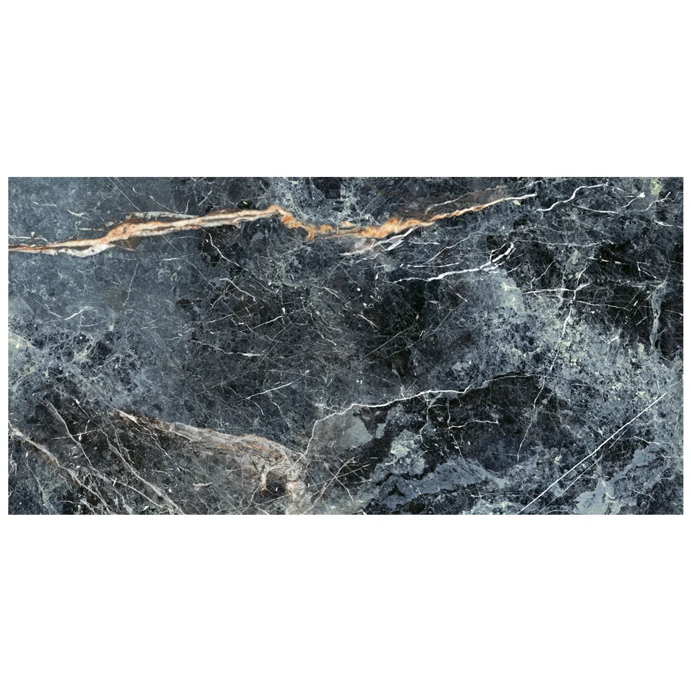 Gresie Exterior / Interior Portelanata Ultramarine Blue 58 x 118 cm Lucioasa Rectificata Tip Marmura