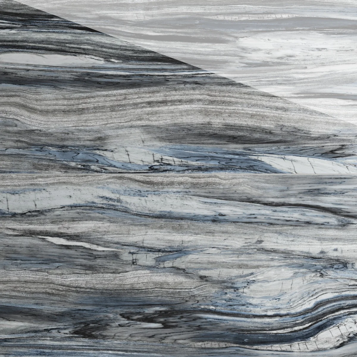 Gresie Exterior / Interior Portelanata Manchester Blue 58 x 118 cm Lucioasa Rectificata Tip Marmura