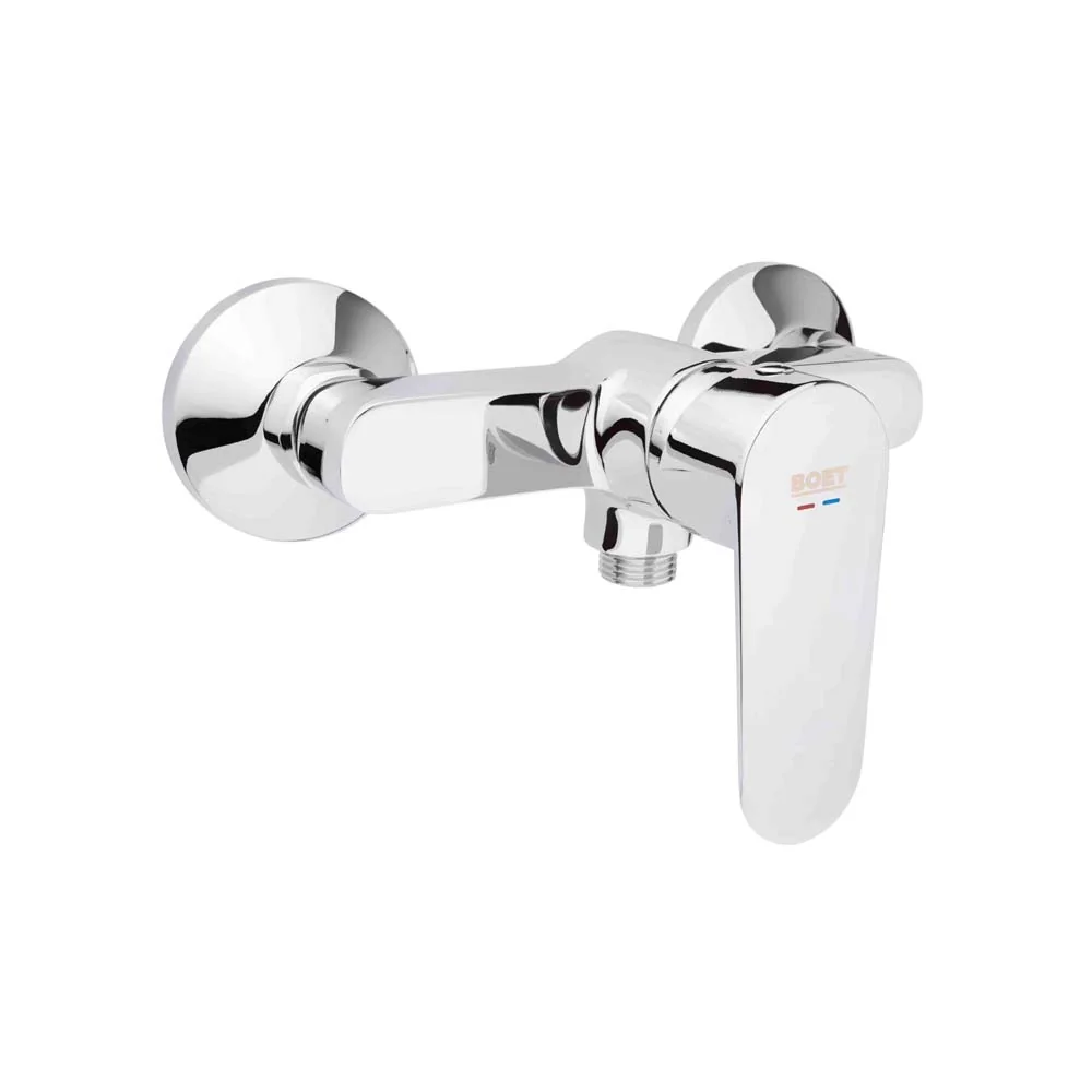 Baterie Pentru Dus Boet Luca 14424 Monocomanda Set Complet (Furtun Si Para De Dus Incluse) Crom