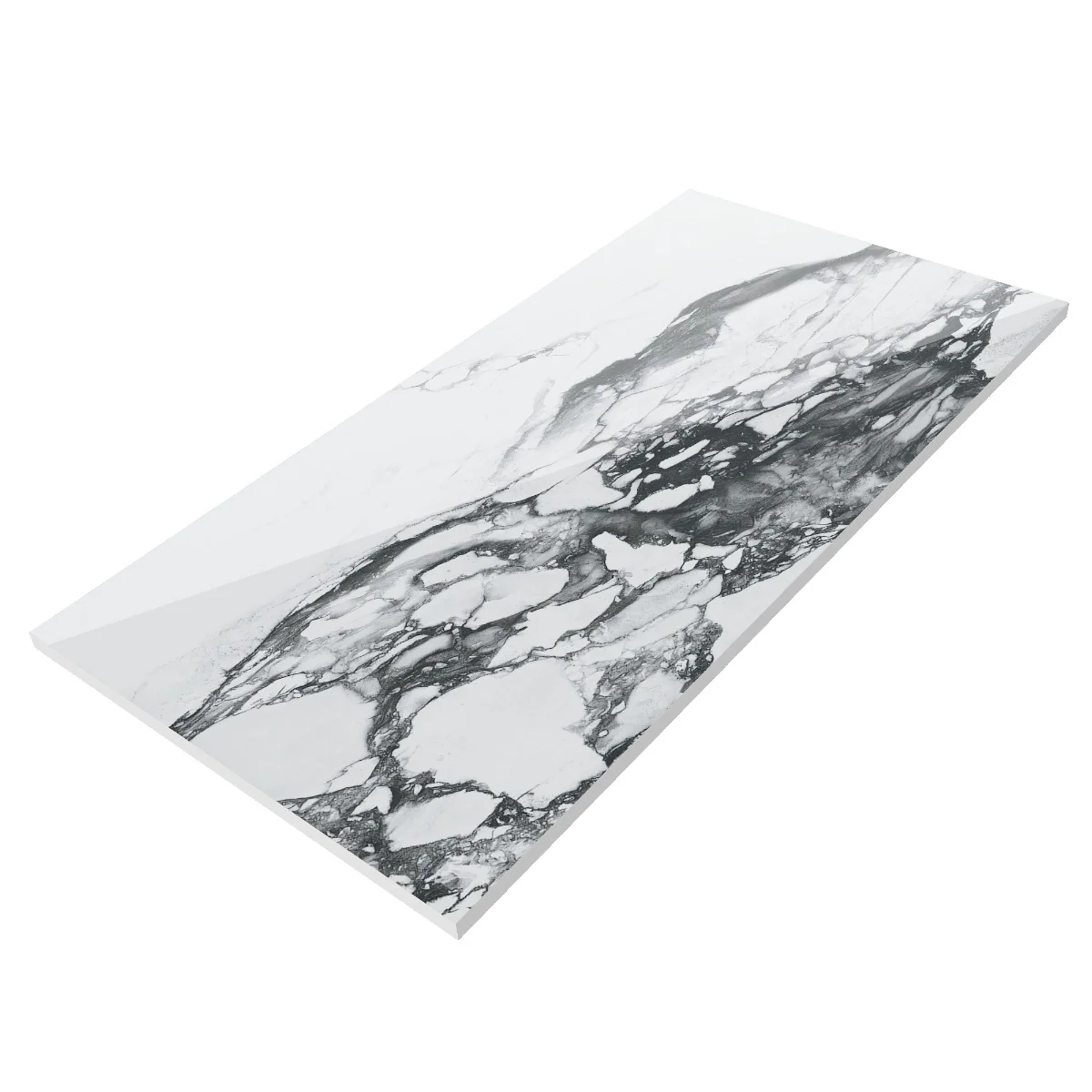 Gresie Exterior / Interior Portelanata Renoir White 60 x 120 cm Lucioasa Rectificata Tip Marmura