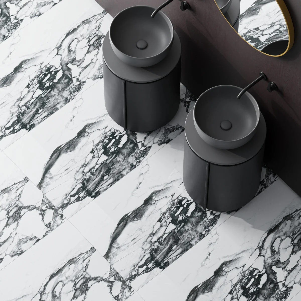 Gresie Exterior / Interior Portelanata Renoir White 60 x 120 cm Lucioasa Rectificata Tip Marmura