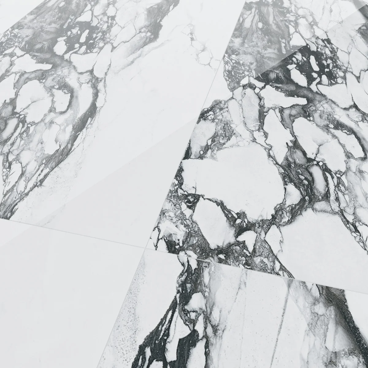 Gresie Exterior / Interior Portelanata Renoir White 60 x 120 cm Lucioasa Rectificata Tip Marmura