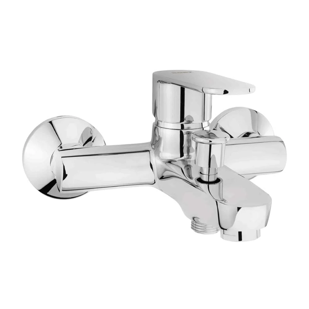 Baterie Baie Cadă Boet Luca 14555 Monocomandă Furtun Și Pară Duș Incluse Crom (Finisaj Cromat)