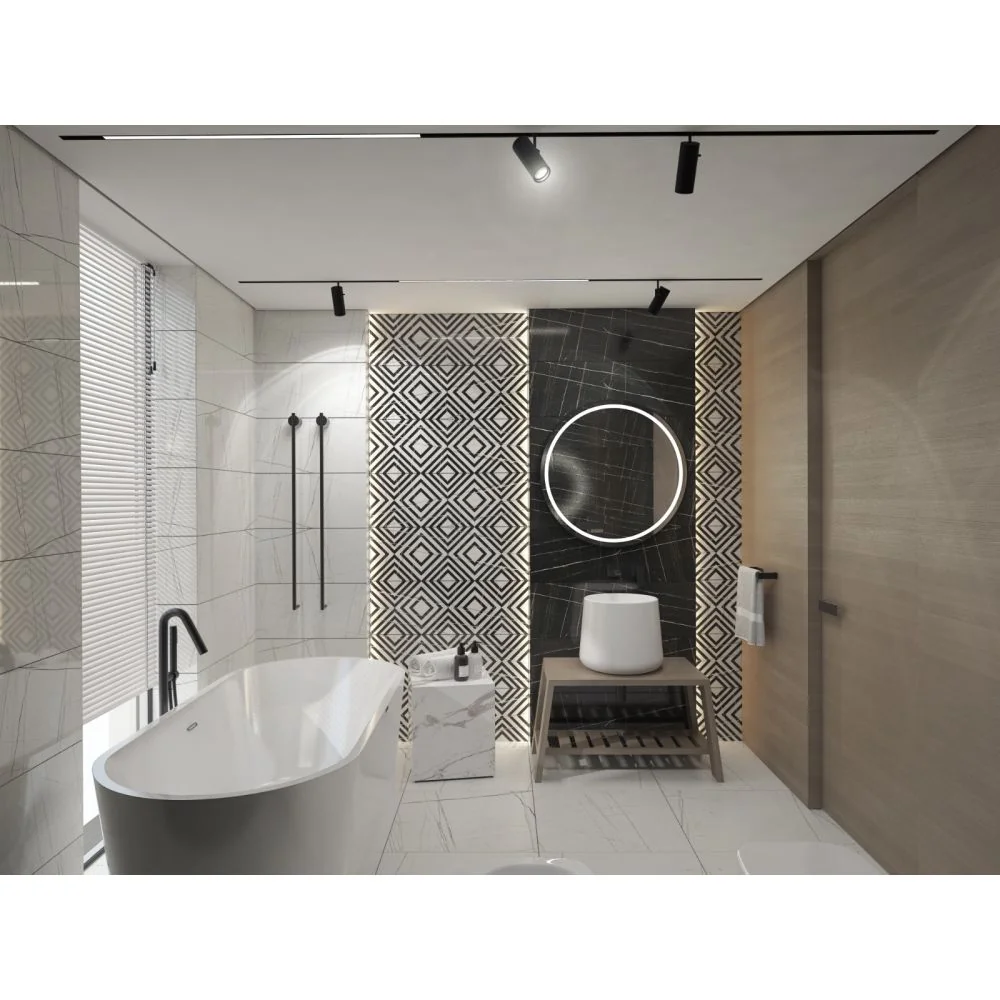 Faianta Rectificata Star Black 30 x 90 Lucioasa