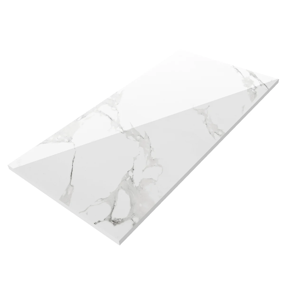 Gresie Portelanata Exterior / Interior Carrara White Bookmatch B 60 x 120 cm Lucioasa Rectificata Tip Marmura