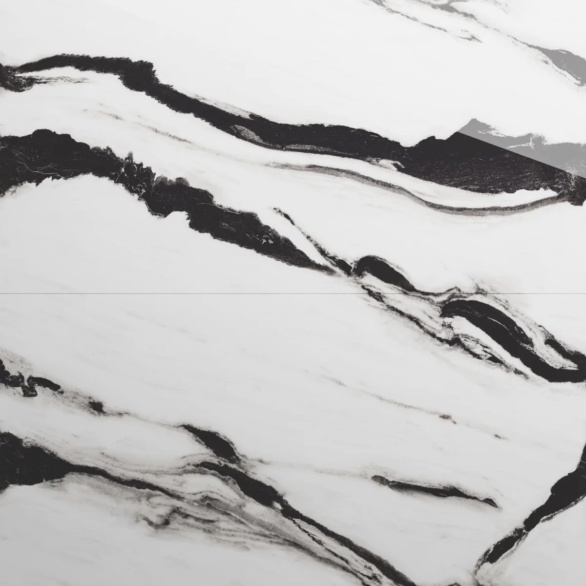 Gresie Portelanata Exterior / Interior Black Panda 60 x 120 cm Lucioasa Rectificata Tip Marmura