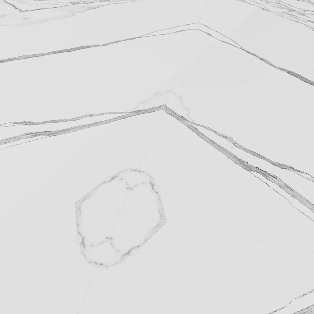 Gresie Exterior / Interior Portelanata Thunder White Bookmatch A 60 x 120 cm Lucioasa Rectificata Tip Marmura