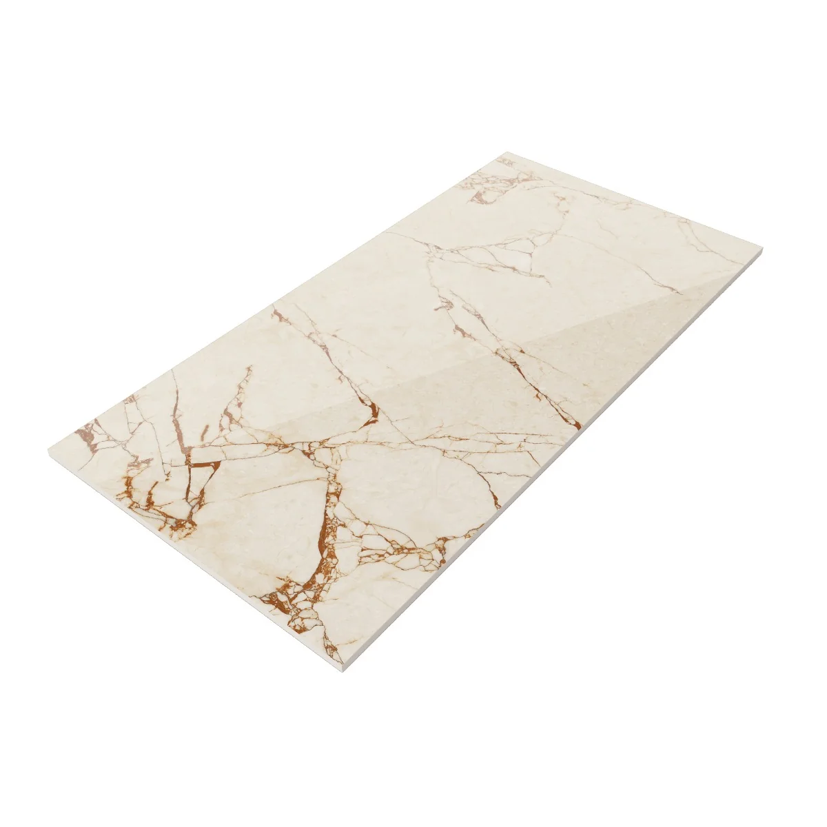 Gresie Exterior / Interior Portelanata Titan Crema 60 x 120 cm Lucioasa Rectificata Tip Marmura