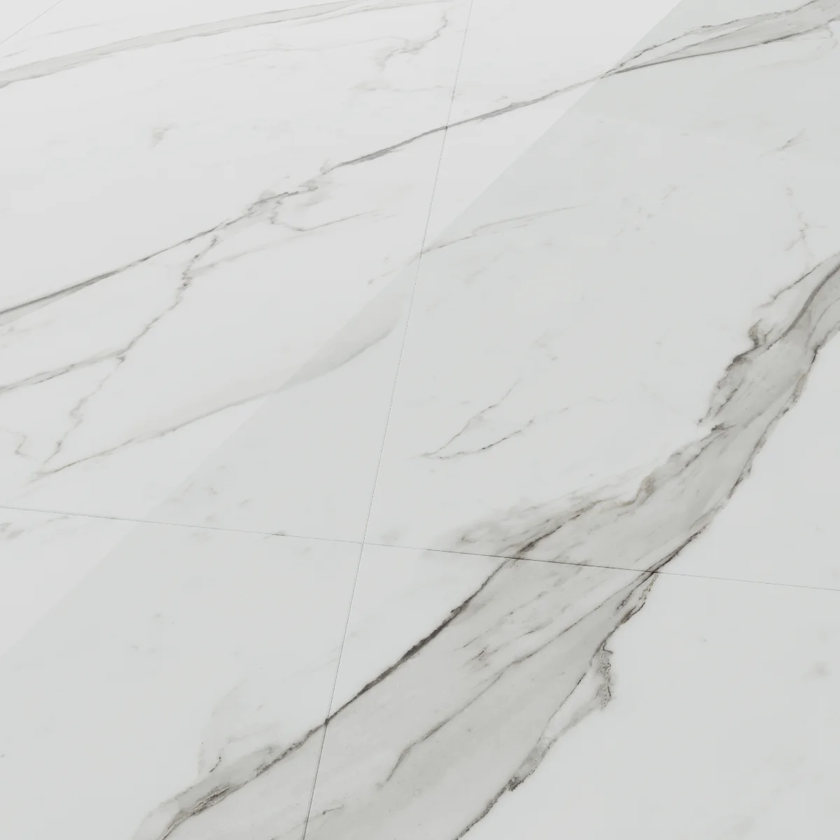 Gresie Exterior / Interior Portelanata Royal Statuario Grey 60 x 120 cm Lucioasa Rectificata Tip Marmura