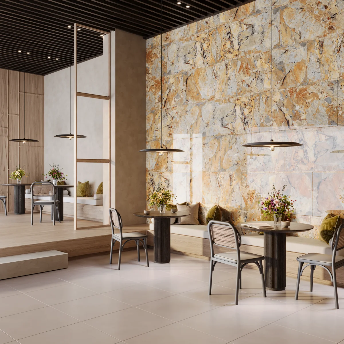 Gresie Exterior / Interior Portelanata Rosso Opera Fantastic 60 X 120 Cm Lucioasa Rectificata Tip Marmura