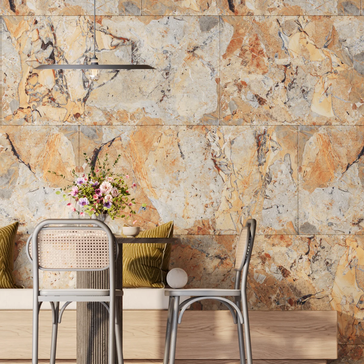 Gresie Exterior / Interior Portelanata Rosso Opera Fantastic 60 X 120 Cm Lucioasa Rectificata Tip Marmura