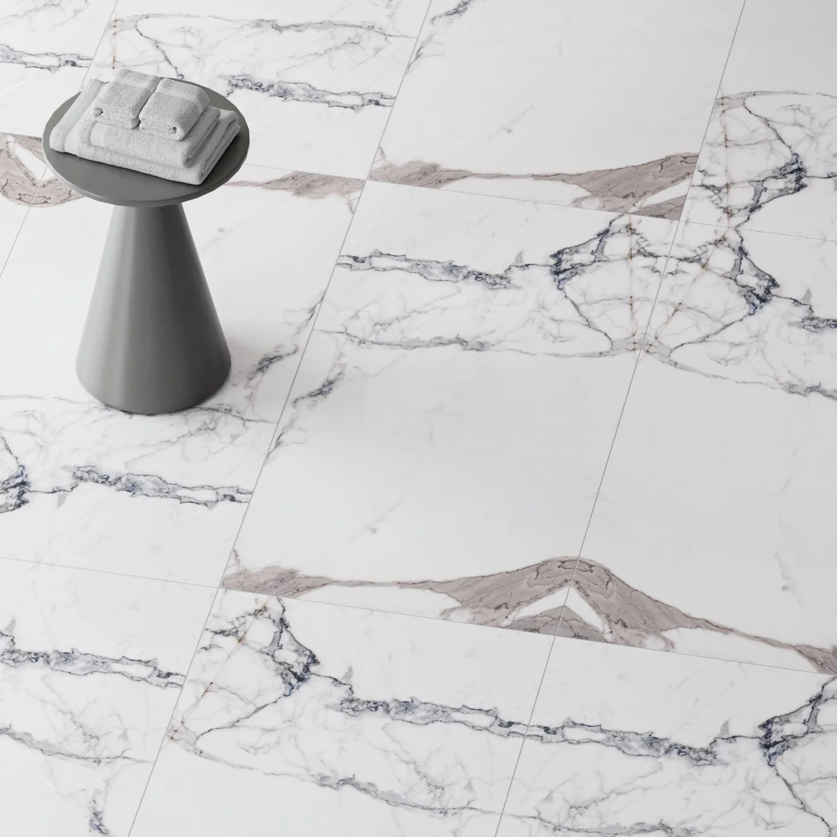 Gresie Exterior / Interior Portelanata Paonazzo 60 X 120 Cm Lucioasa Rectificata Tip Marmura