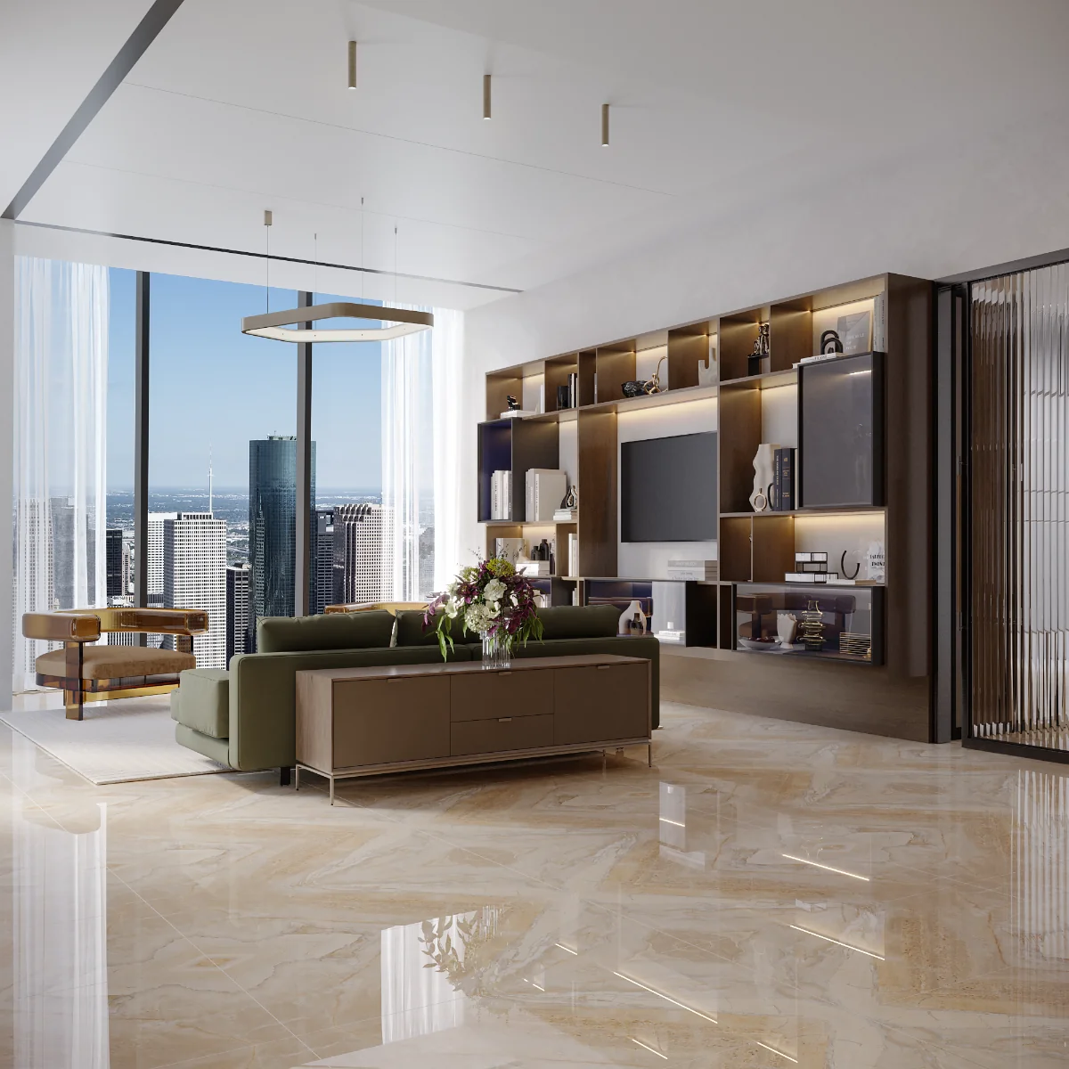 Gresie Exterior / Interior Portelanata Octa Brown Bookmatch B 60 x 120 cm Lucioasa Rectificata Tip Marmura