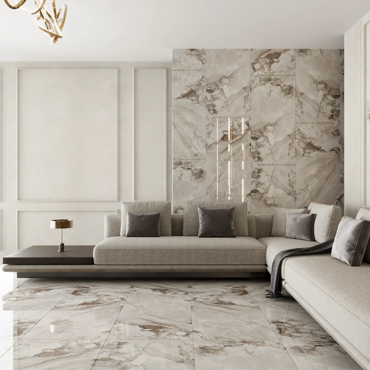 Gresie Exterior / Interior Portelanata Monte Pulciano 60 x 120 Cm Lucioasa Rectificata Tip Marmura