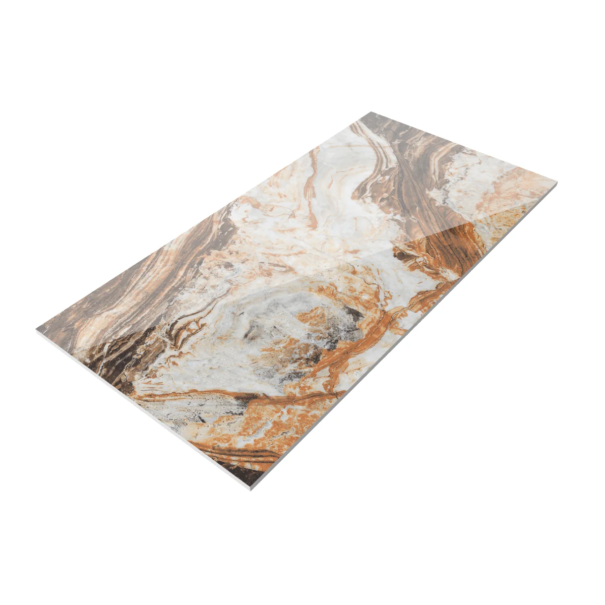 Gresie Porțelanată Rectificată Ocean Brown Bookmatch B 60X120 Lucioasă