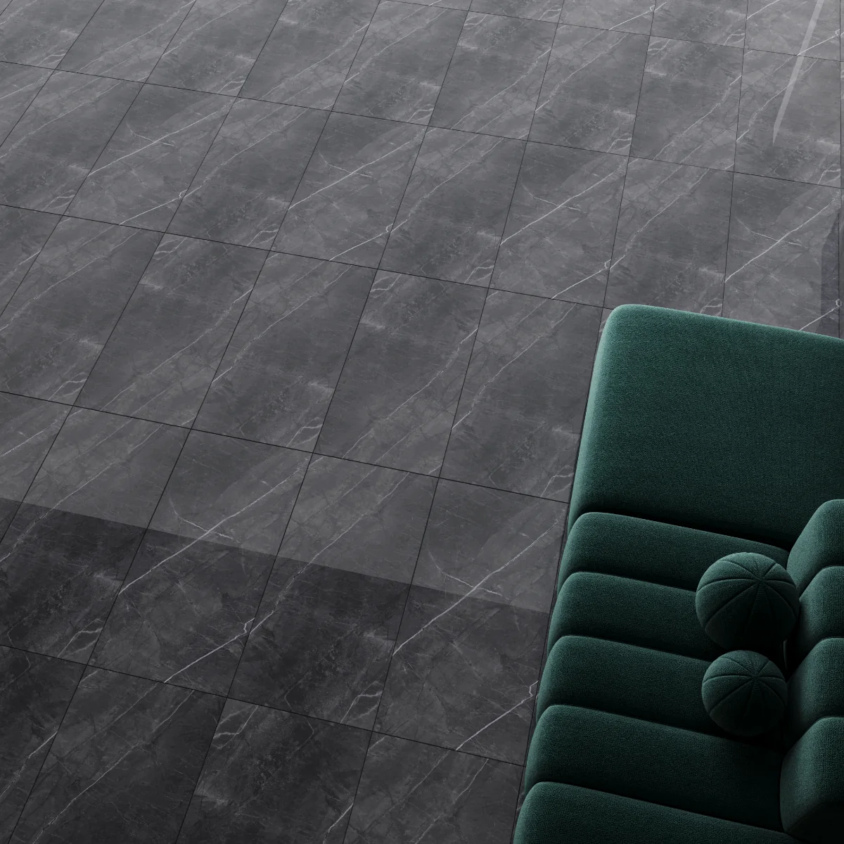 Gresie Portelanata Exterior / Interior Armany Grey Endless 60 x 120 Cm Lucioasa Rectificata Tip Marmura