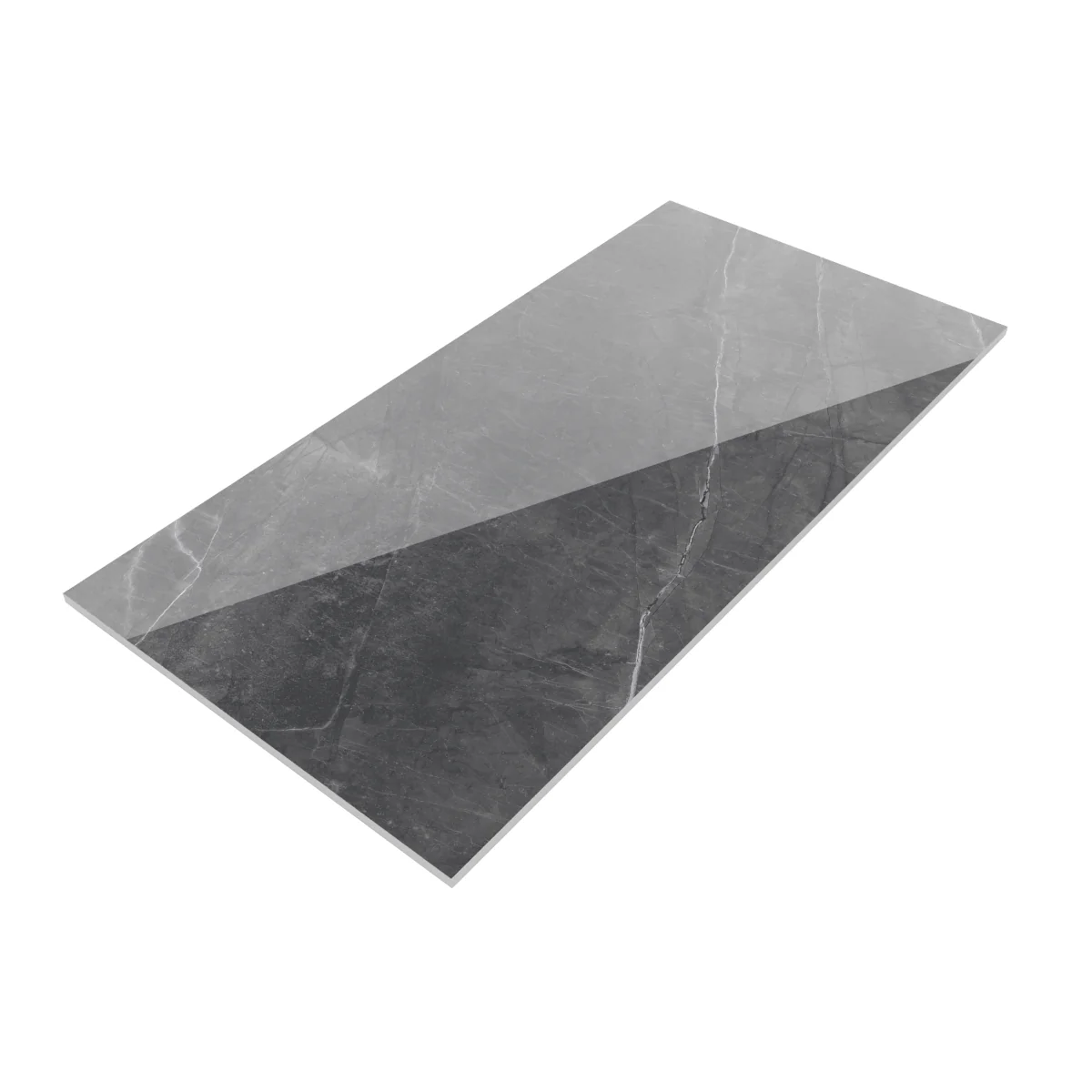 Gresie Portelanata Exterior / Interior Armany Grey Endless 60 x 120 Cm Lucioasa Rectificata Tip Marmura