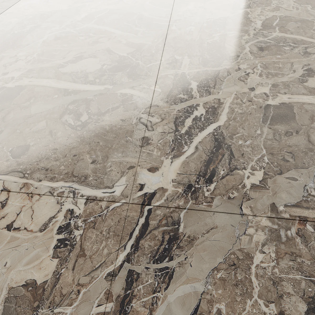 Gresie Portelanata Exterior / Interior Blue Brescia 60 x 120 Cm Lucioasa Rectificata Tip Piatra Naturala