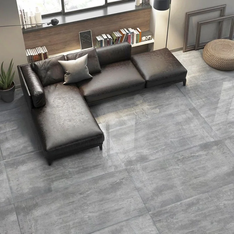 Faianta Rectificata Fossil Light Grey 30X75 Lucioasa