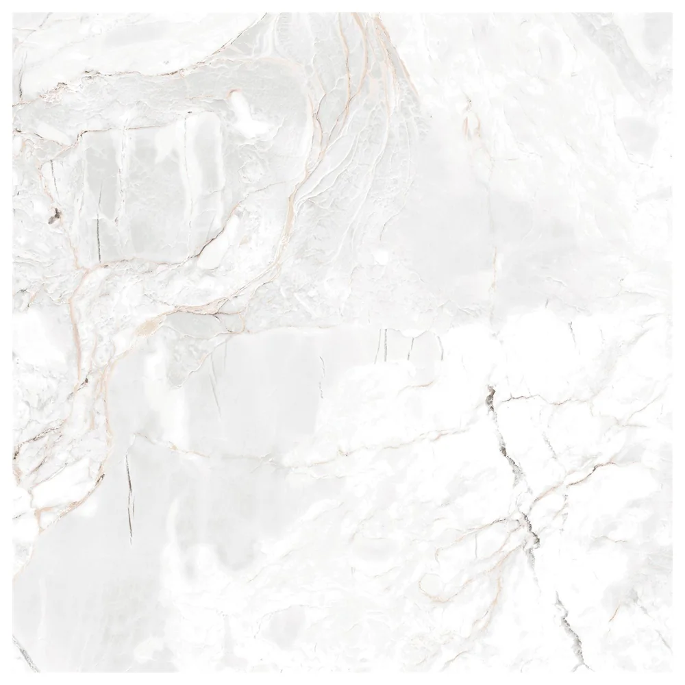 Gresie Exterior / Interior Portelanata Isabella White 45 x 45 cm Lucioasa Tip Marmura