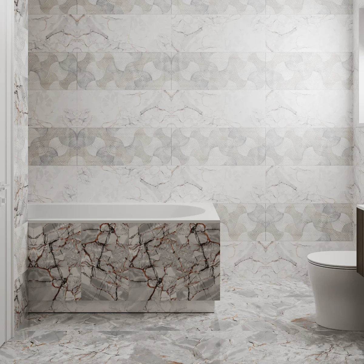 Faianta Rectificata Isabella White 30 x 75 Lucioasa