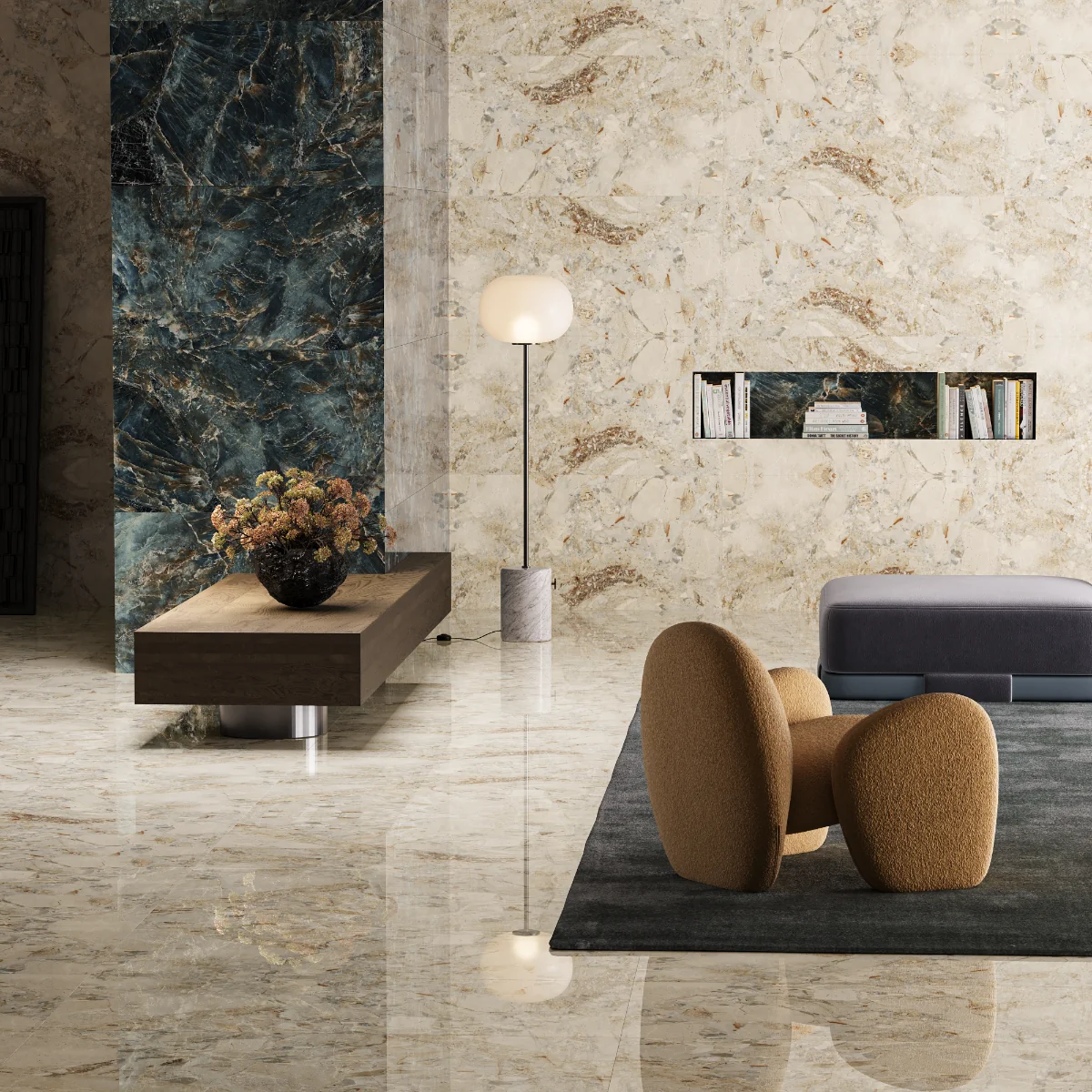 Gresie Rectificata Exterior / Interior Era Stone 60 x 120 cm Lucioasa Portelanata Tip Piatra Naturala