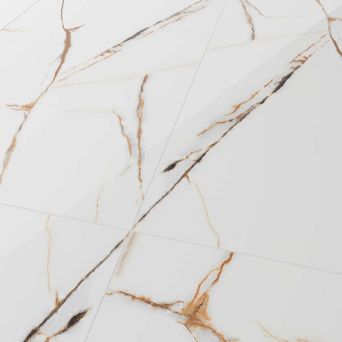 Gresie Exterior / Interior Portelanata Berlin Statuario 60 x 120 cm Lucioasa Rectificata Tip Marmura