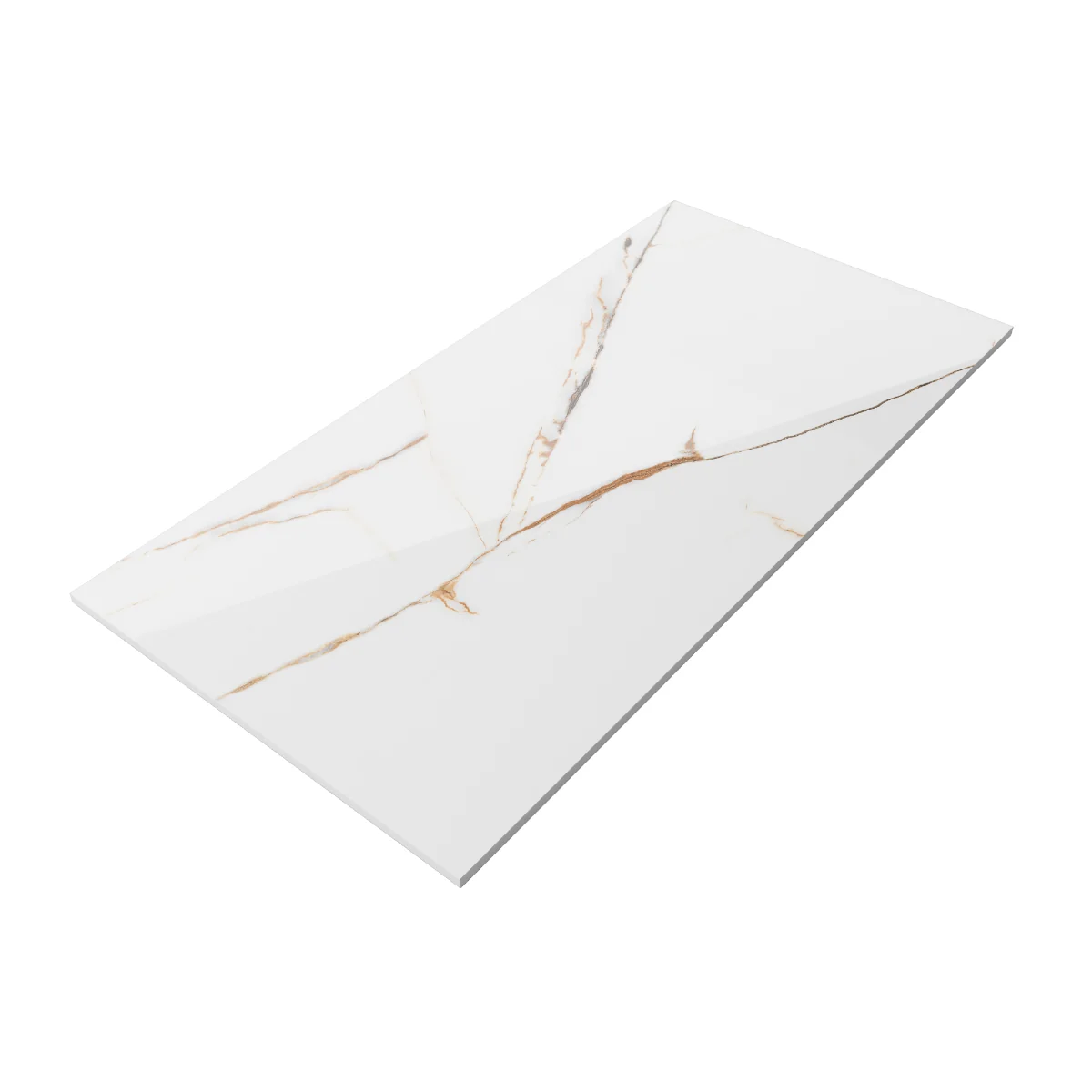 Gresie Exterior / Interior Portelanata Berlin Statuario 60 x 120 cm Lucioasa Rectificata Tip Marmura