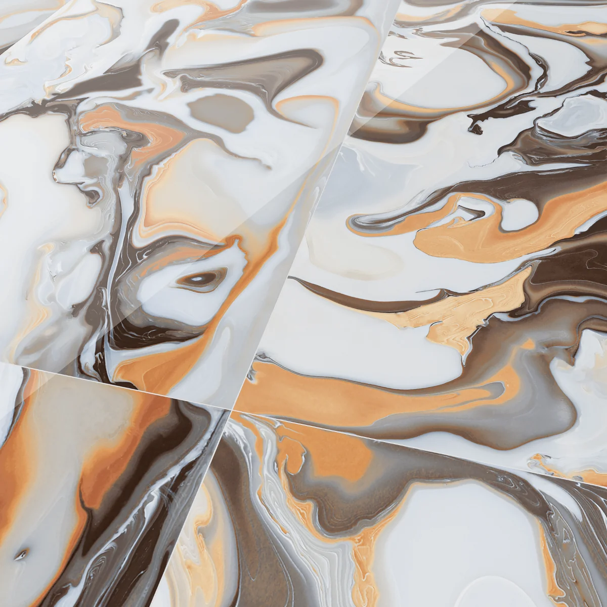 Gresie Rectificata Exterior / Interior Milky Cappuccino 60 x 120 Cm Lucioasa Portelanata Tip Marmura