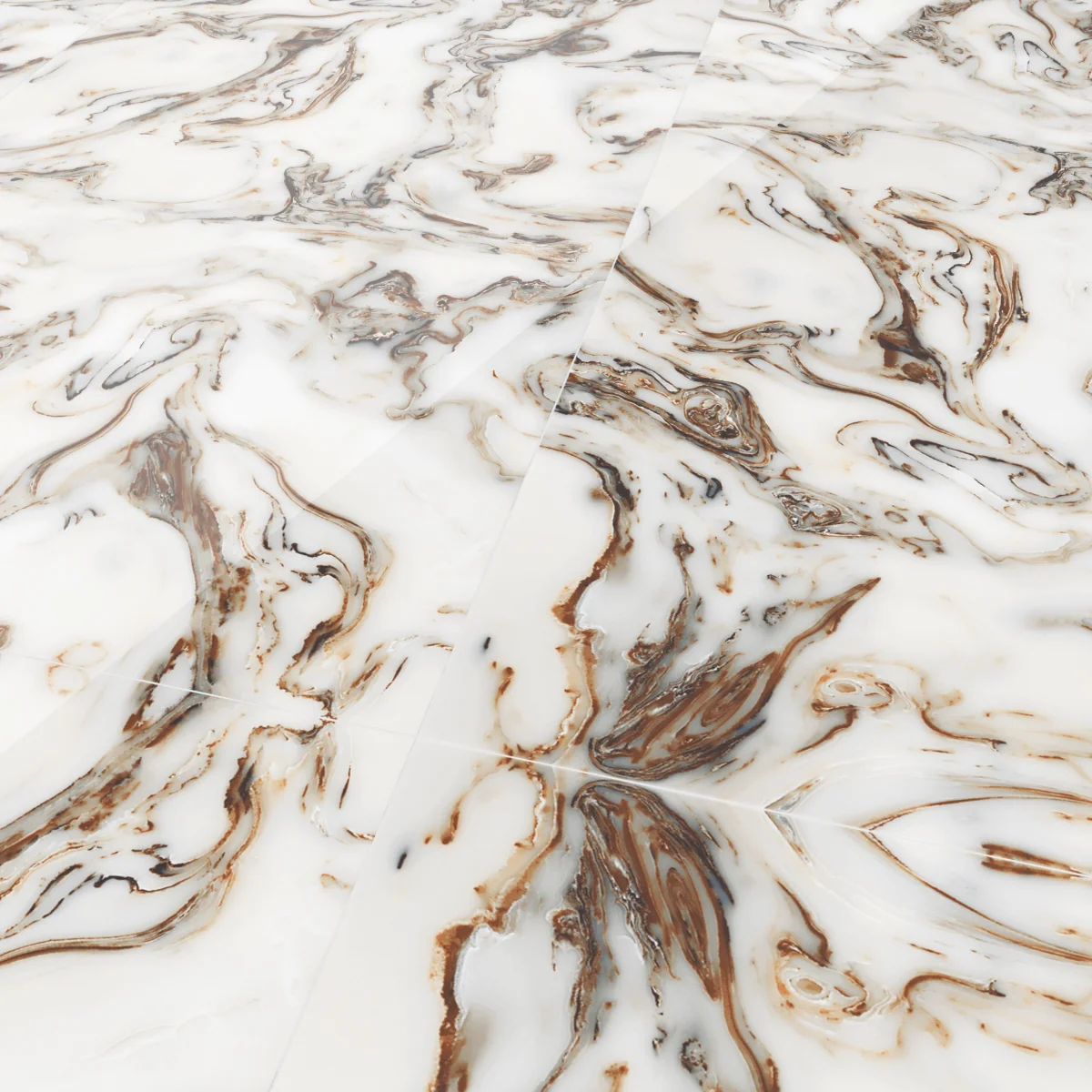 Gresie Rectificata Exterior / Interior River Brown 60 x 120 Cm Lucioasa Portelanata Tip Marmura