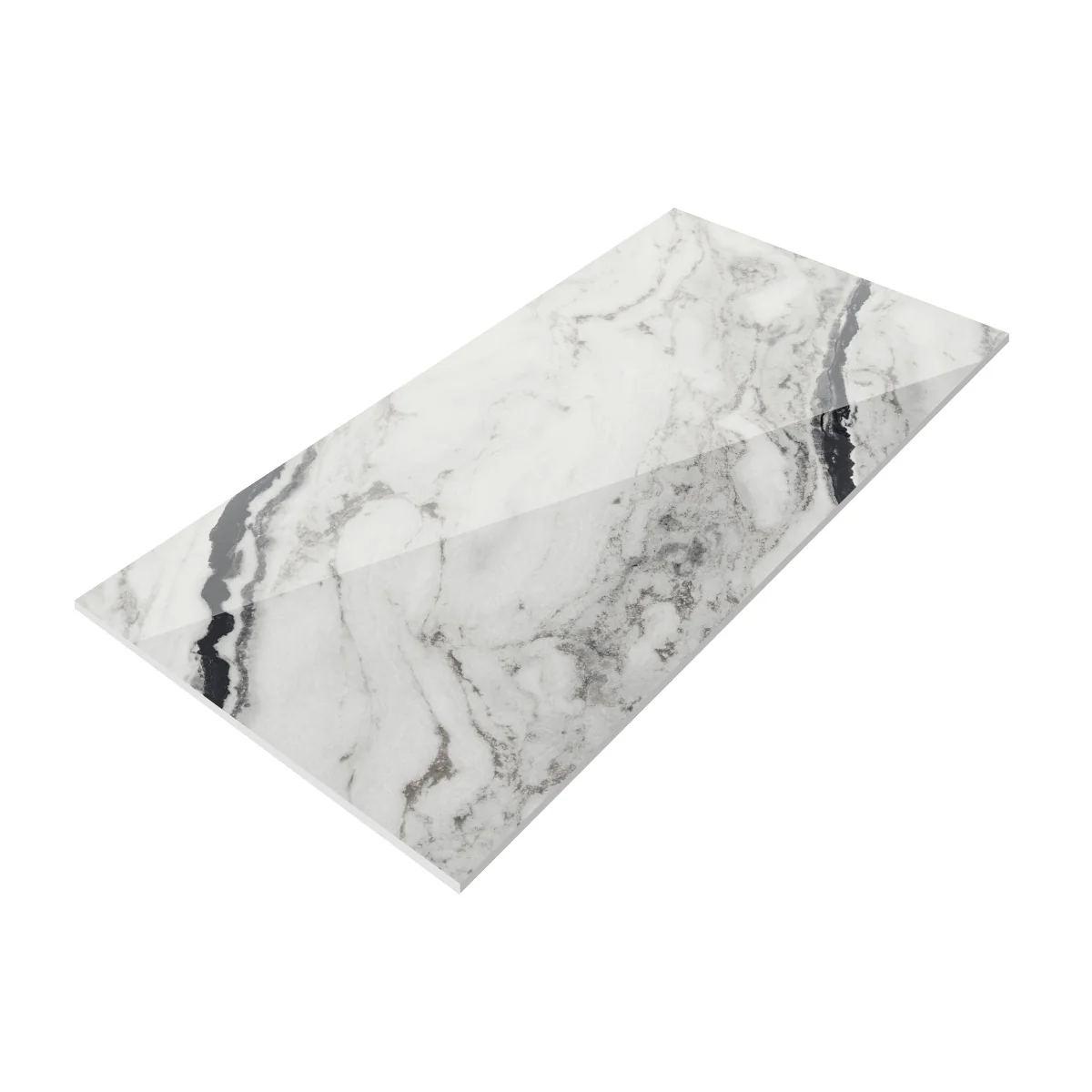 Gresie Rectificata Exterior / Interior Sivon Statuario 60 x 120 Cm Lucioasa Portelanata Tip Marmura