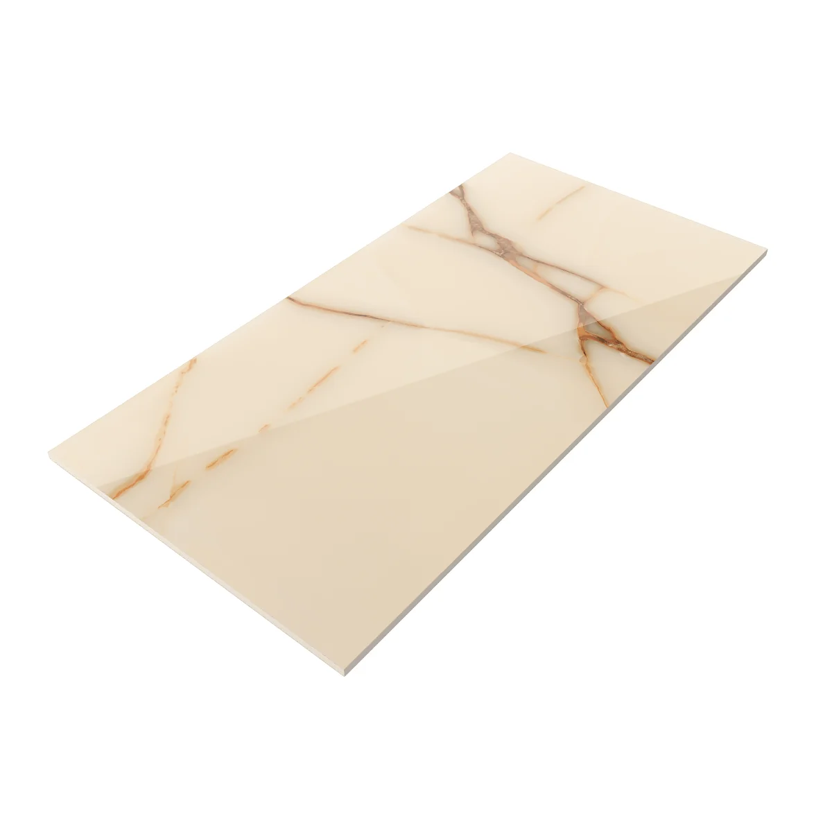 Gresie Rectificata Exterior / Interior Loger Ivory 60 x 120 cm Lucioasa Portelanata Tip Marmura