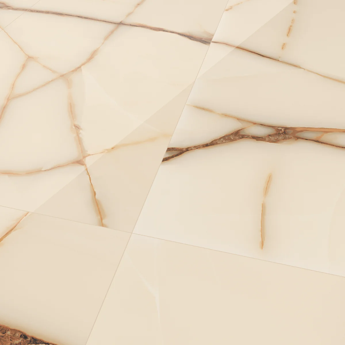 Gresie Rectificata Exterior / Interior Loger Ivory 60 x 120 cm Lucioasa Portelanata Tip Marmura