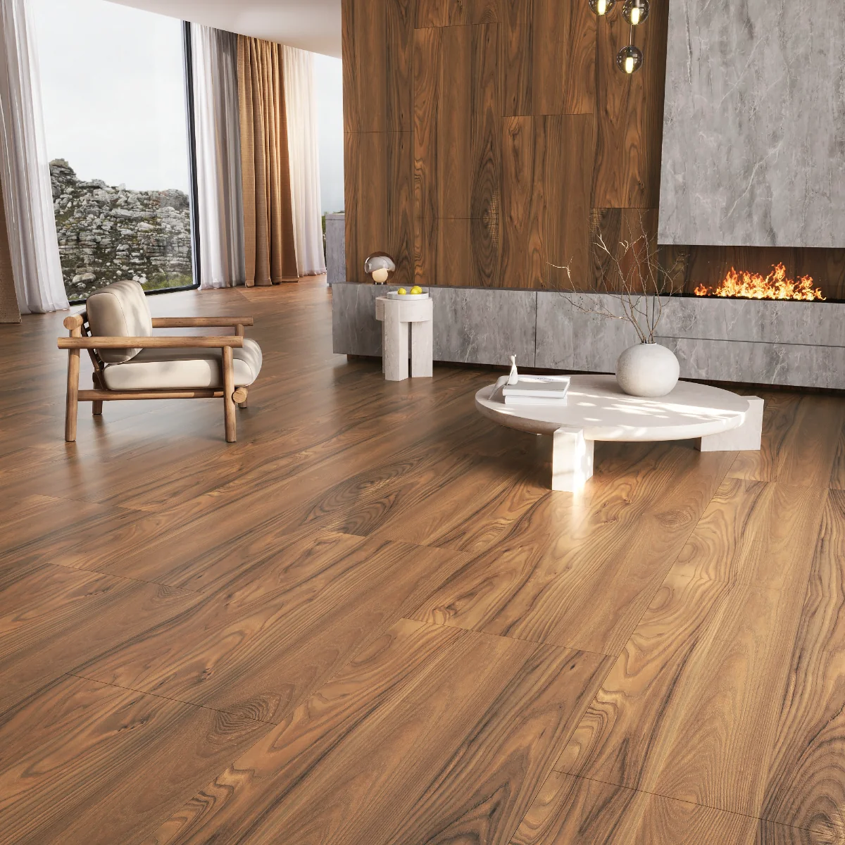 Gresie Tip Parchet Exterior / Interior Luxewood Natural 60 x 120 cm Mata Portelanata Rectificata