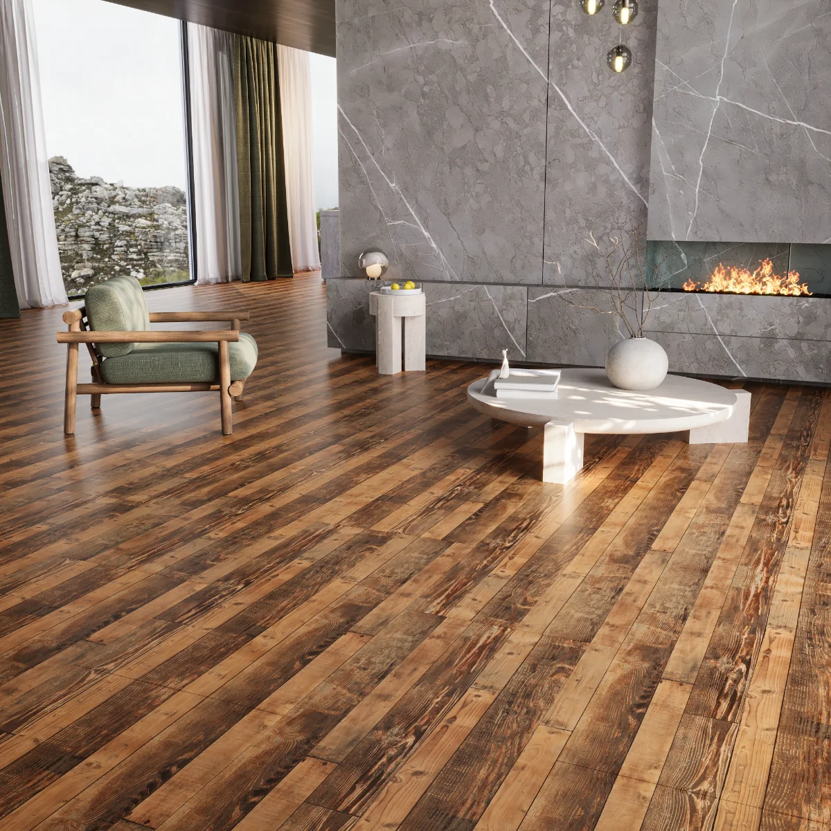 Gresie Tip Parchet Exterior / Interior Luxewood Antique 60 x 120 cm Mata Portelanata Rectificata