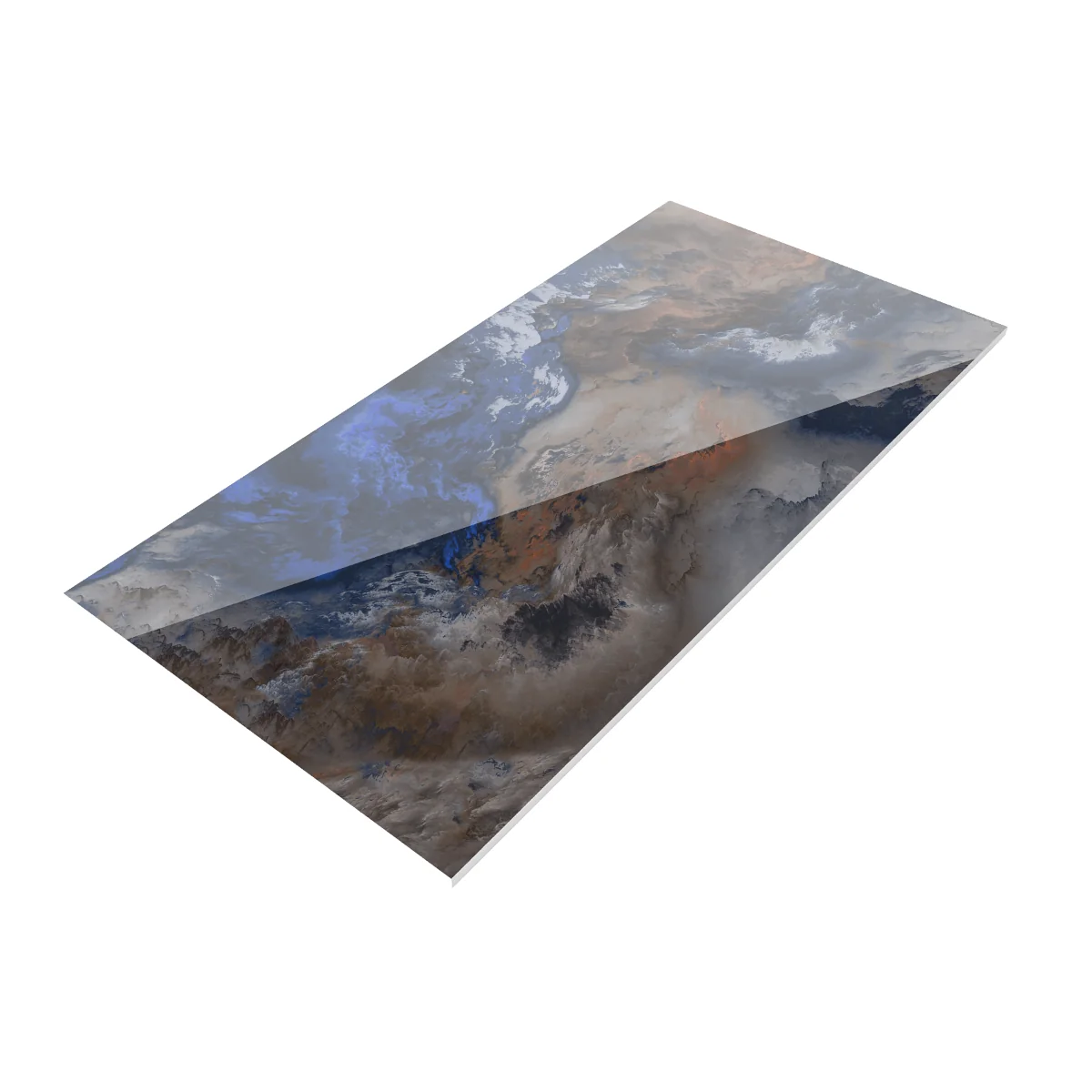 Gresie Rectificata Exterior / Interior Fusion Art 60 x 120 cm Lucioasa Portelanata Tip Marmura