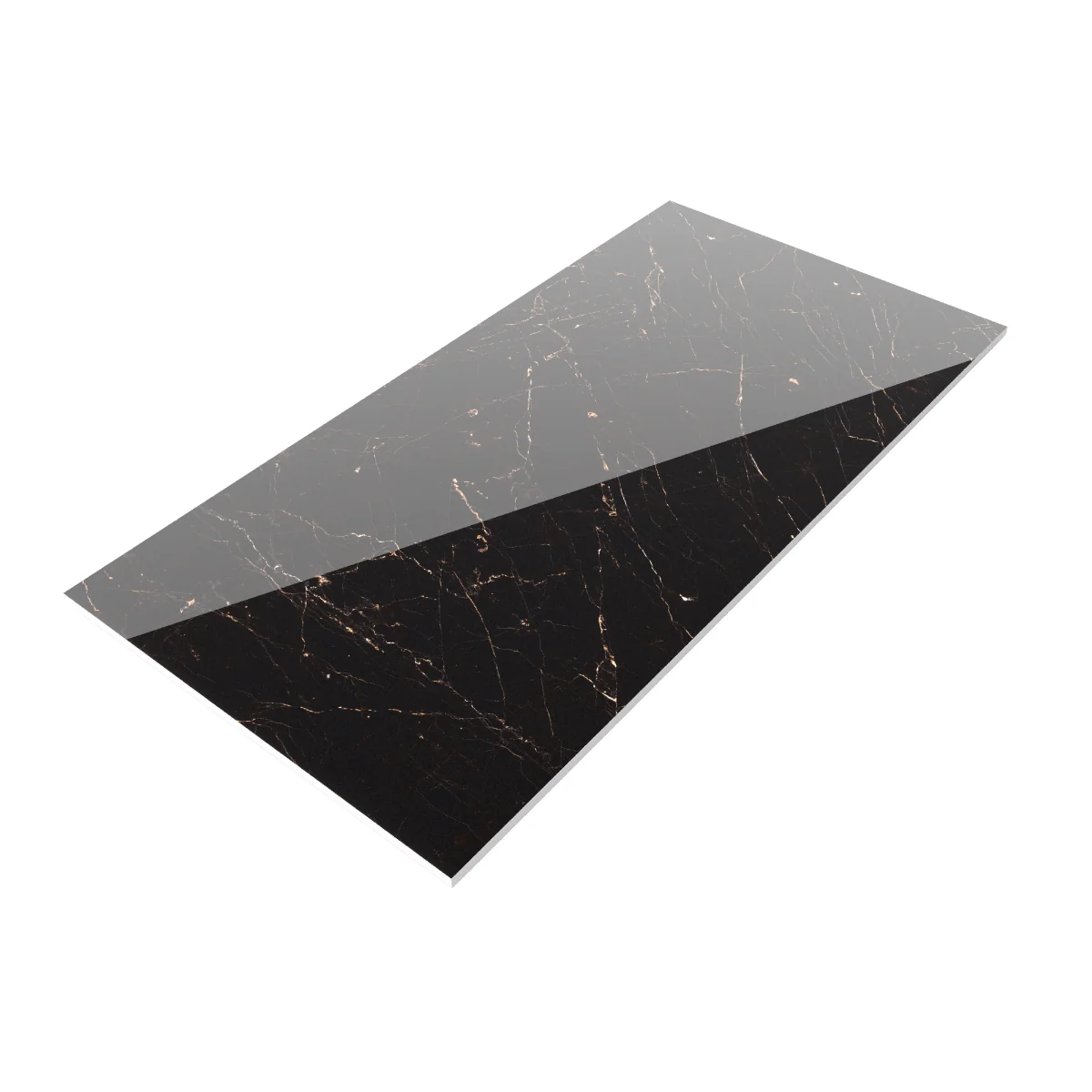 Gresie Exterior / Interior Porțelanată Armani Brown 60 x 120 cm Lucioasă Rectificată Tip Marmură